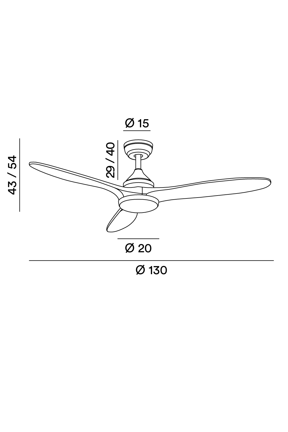 Knot Clim - Ventilatore da Soffitto con Luce Integrata