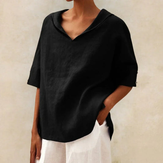 Camicia estiva in lino da donna