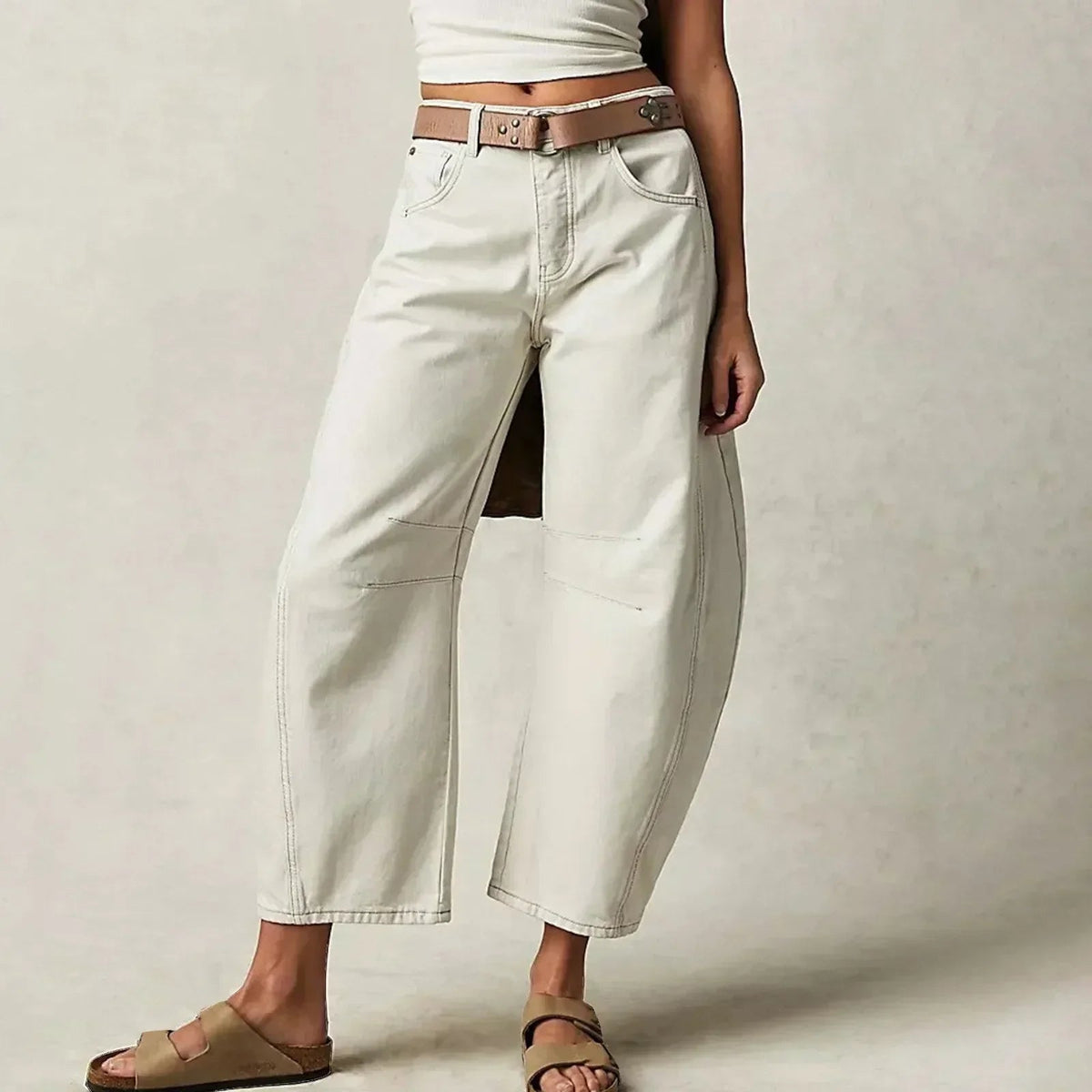 Pantaloni Ampi con Vestibilità Rilassata