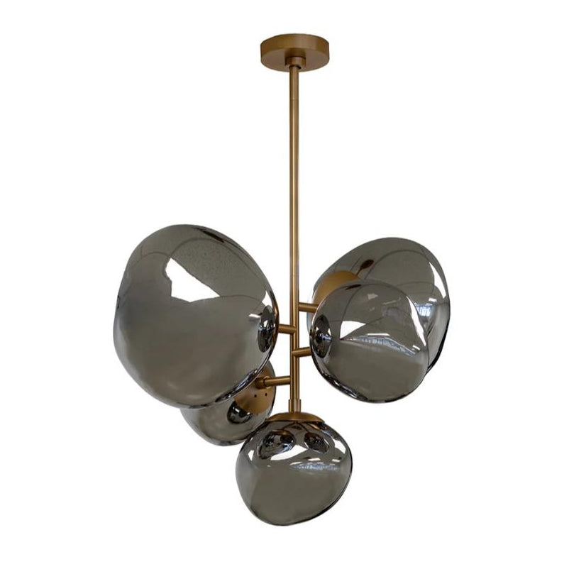 Lampada a Sospensione in Vetro Soffiato Ambra