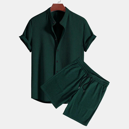 Set Estivo Uomo – Camicia in Twill con Pantaloncini