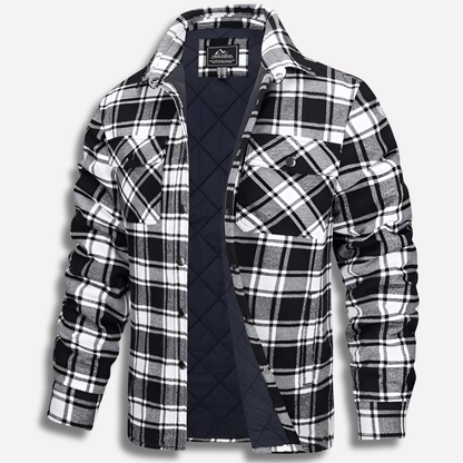 Camicia da boscaiolo in flanella di cotone a quadri