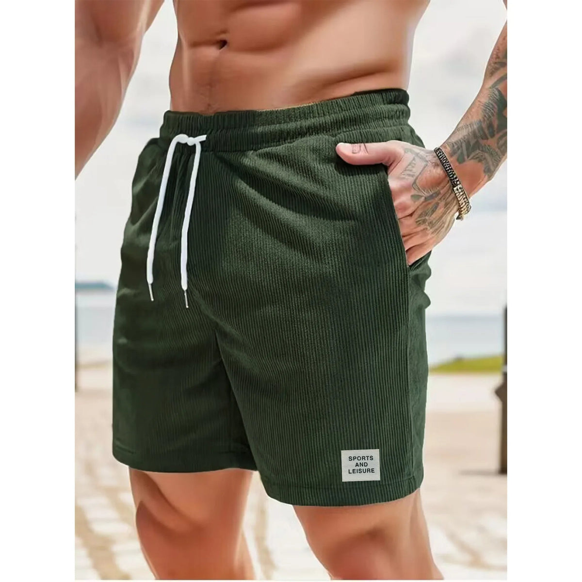 Lioren – Bermuda in Velluto a Coste da Uomo