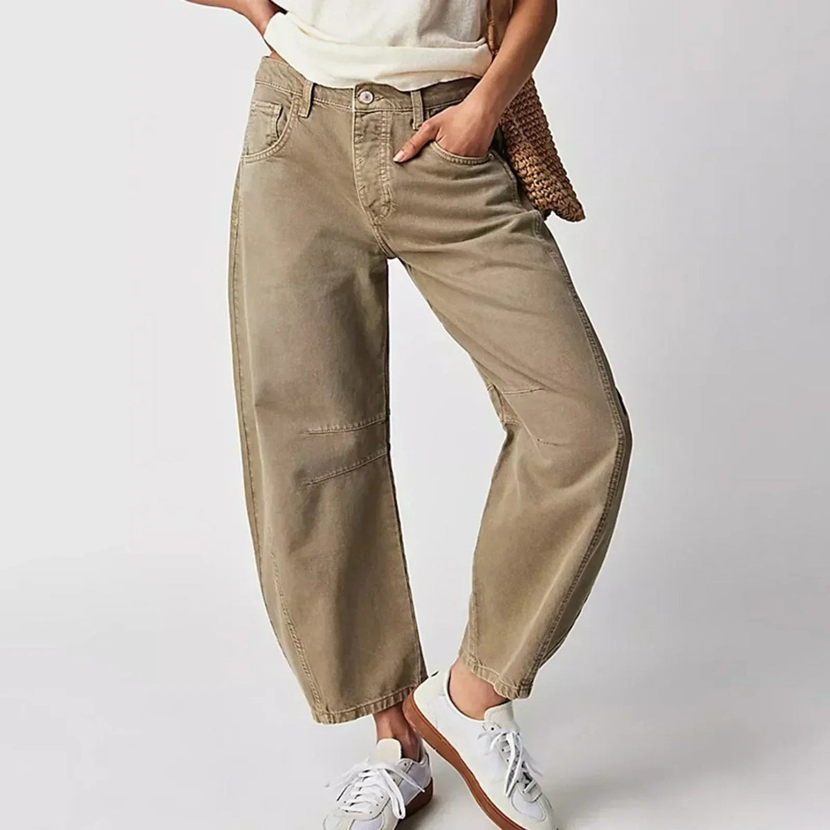 Pantaloni Ampi con Vestibilità Rilassata
