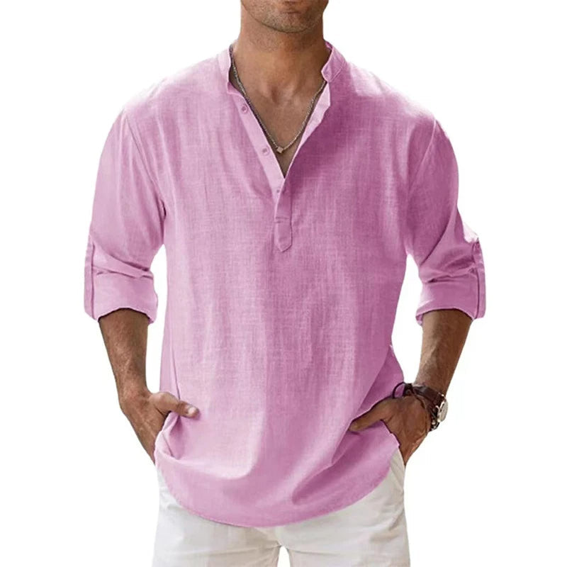 Camicia da Uomo con Chiusura a Bottoni