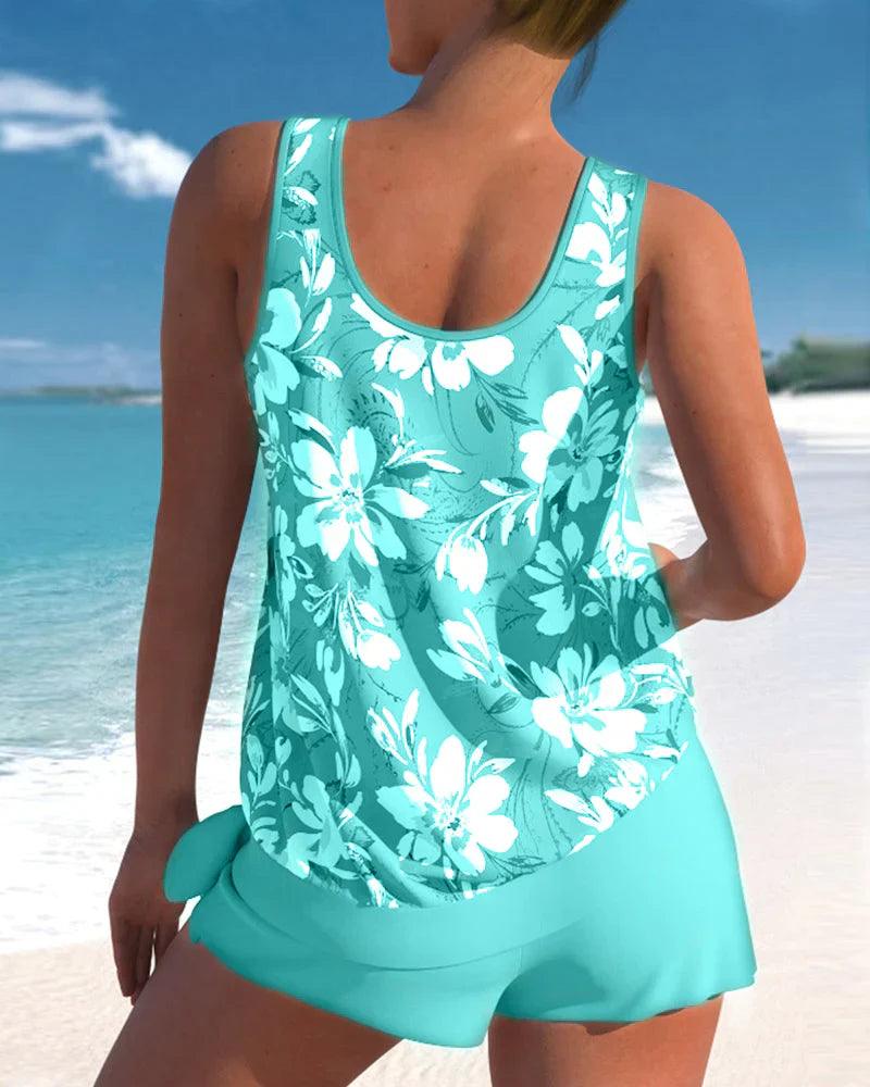 Set Costume Tankini Due Pezzi da Donna