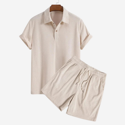 Set Estivo Uomo – Camicia in Twill con Pantaloncini