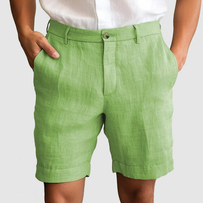 Comodi shorts in cotone e lino da uomo