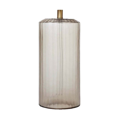 Lampada da Tavolo in Ottone con Paralume in Lino