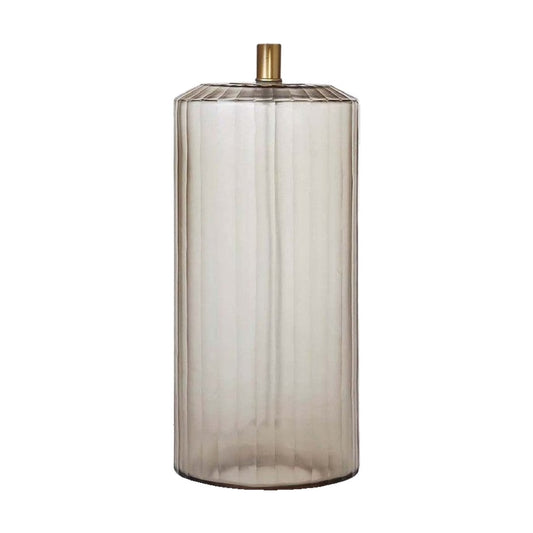Lampada da Tavolo in Ottone con Paralume in Lino