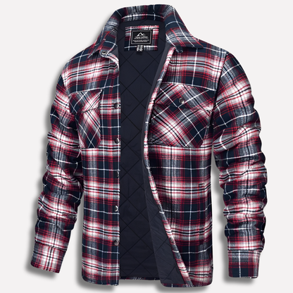 Camicia da boscaiolo in flanella di cotone a quadri