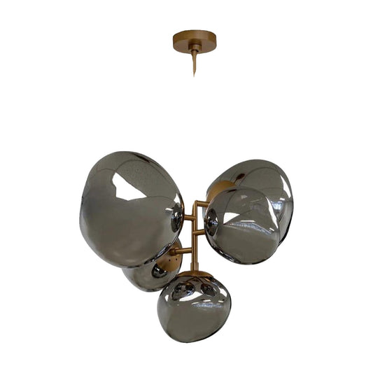 Lampada a Sospensione in Vetro Soffiato Ambra