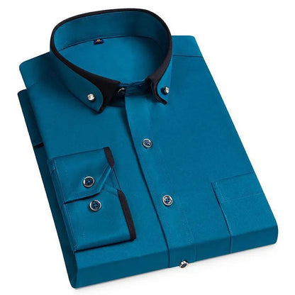 Camicia da Lavoro No-Stiro con Elastan