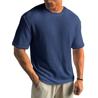T-Shirt Uomo in Maglia Intrecciata