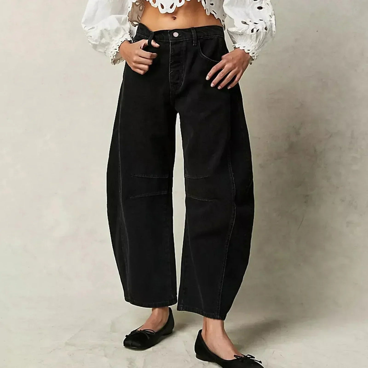 Pantaloni Ampi con Vestibilità Rilassata