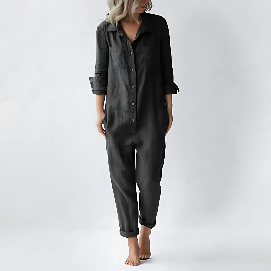 Khloe – tuta intera in lino da donna