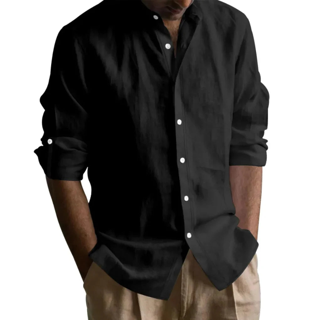 Camicia con Collo alla Coreana da Uomo
