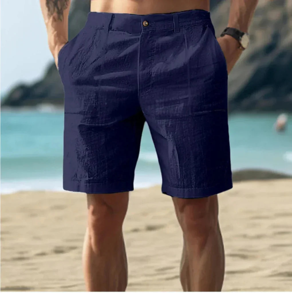 Bermuda comodi in lino da uomo