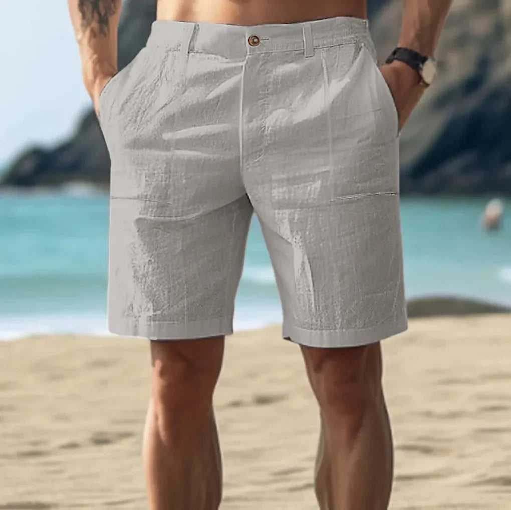 Bermuda comodi in lino da uomo