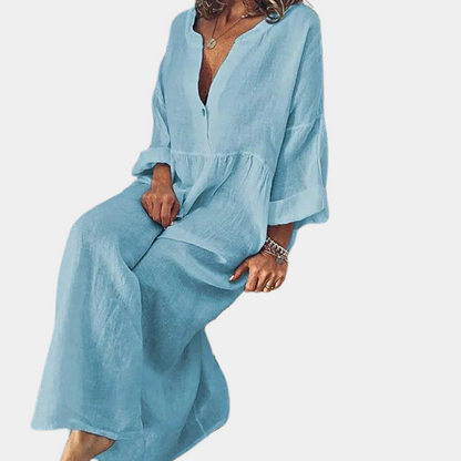 Abito Casual Monocromatico da Donna