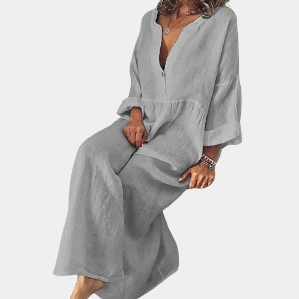 Abito Casual Monocromatico da Donna