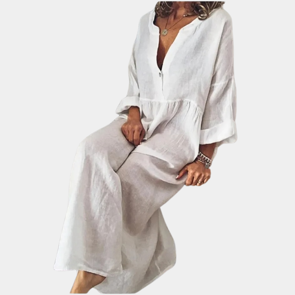 Abito Casual Monocromatico da Donna