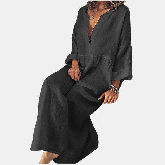 Abito Casual Monocromatico da Donna