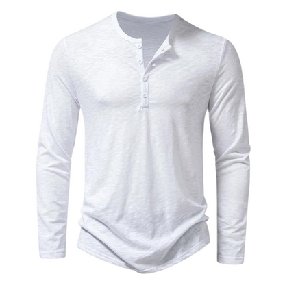 Comoda t-shirt in cotone a maniche lunghe da uomo