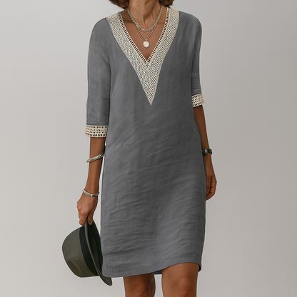 Elegante abito estivo in lino da donna
