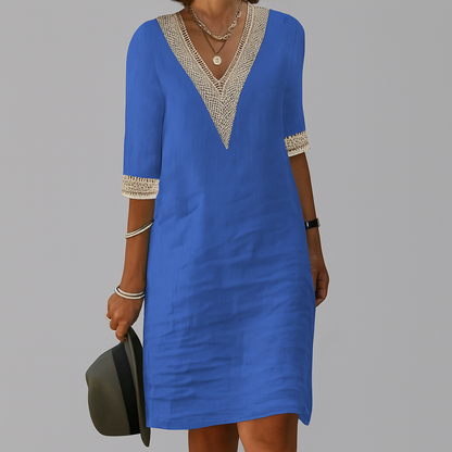 Elegante abito estivo in lino da donna
