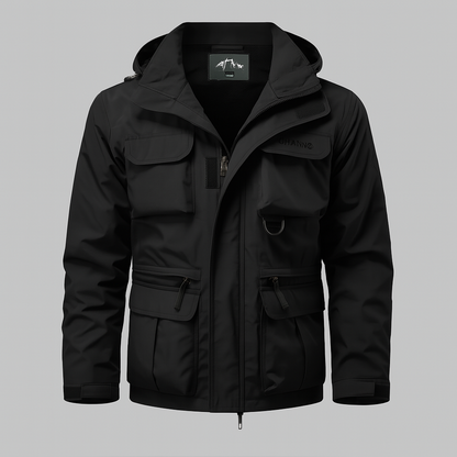 Giacca impermeabile in stile militare da uomo