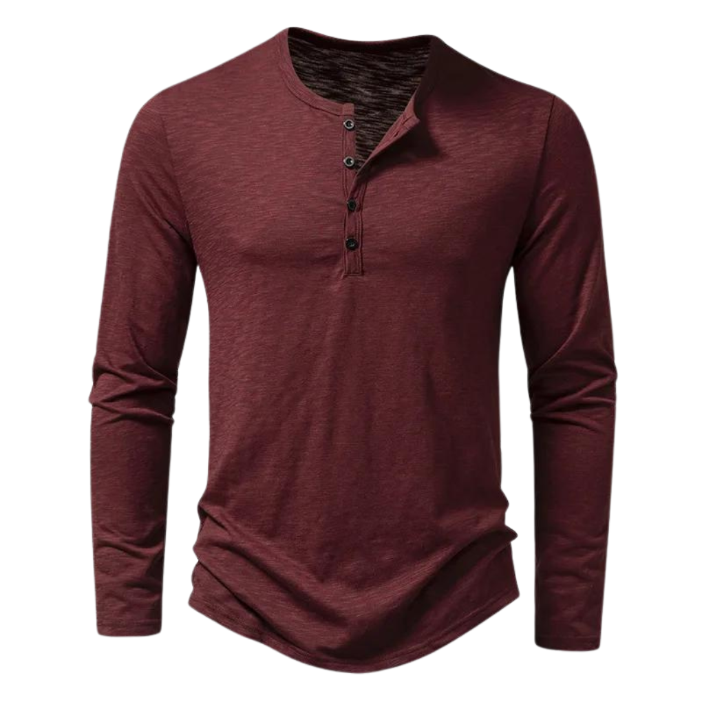 Comoda t-shirt in cotone a maniche lunghe da uomo