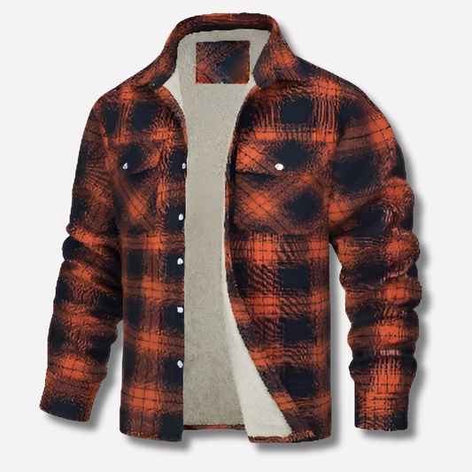 Camicia da boscaiolo in flanella di cotone a quadri