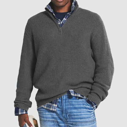 Pullover Classico da Uomo con Scollo a Giro