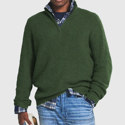Pullover Classico da Uomo con Scollo a Giro