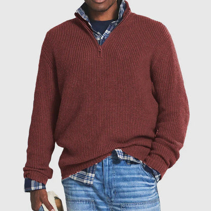Pullover Classico da Uomo con Scollo a Giro