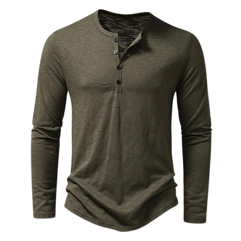 Comoda t-shirt in cotone a maniche lunghe da uomo