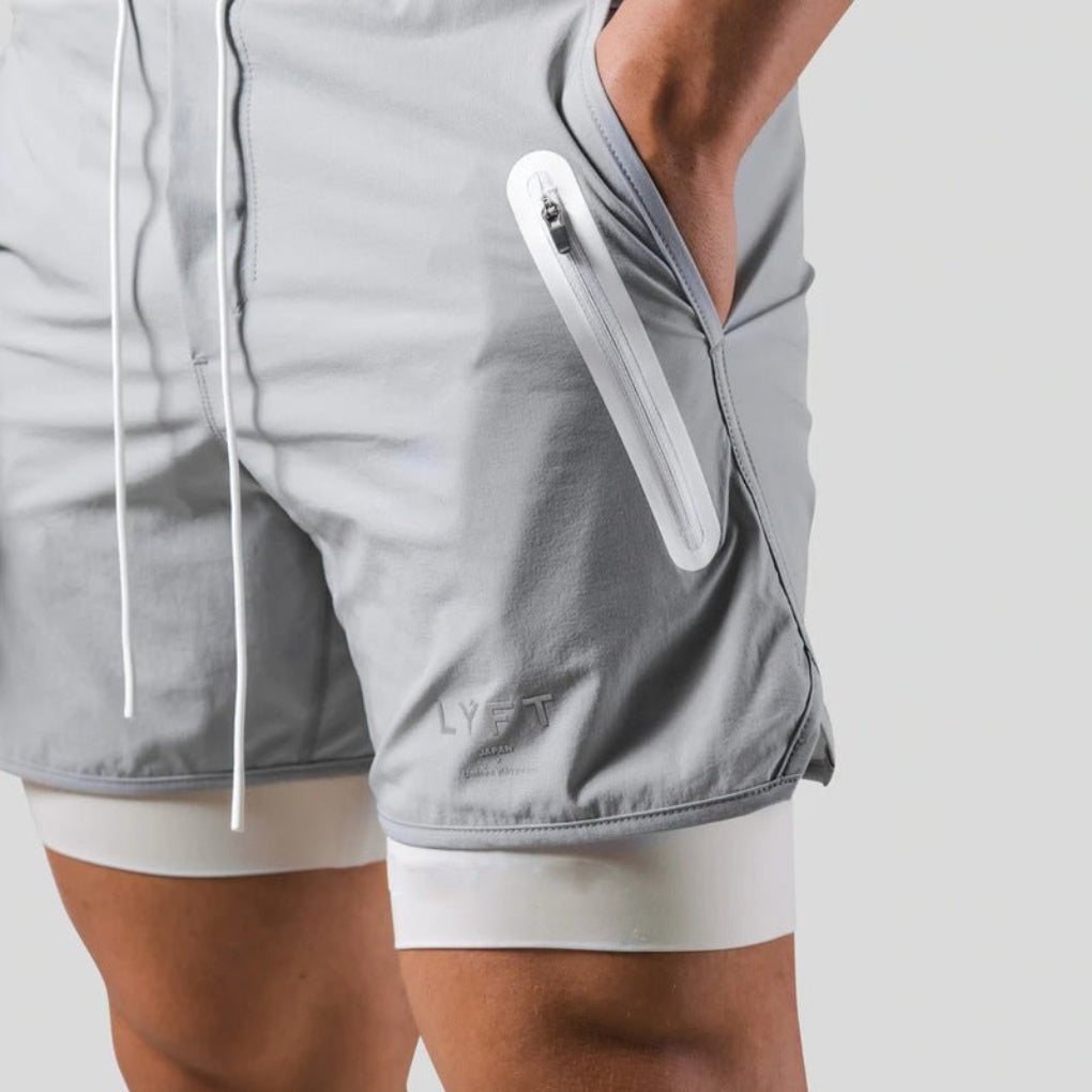Bermuda sportivi 2 in 1 da allenamento per uomo
