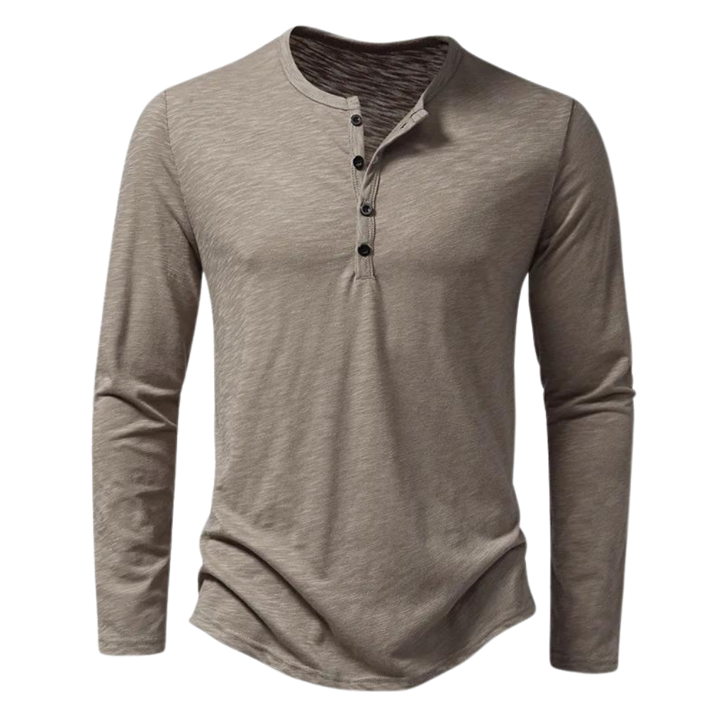 Comoda t-shirt in cotone a maniche lunghe da uomo
