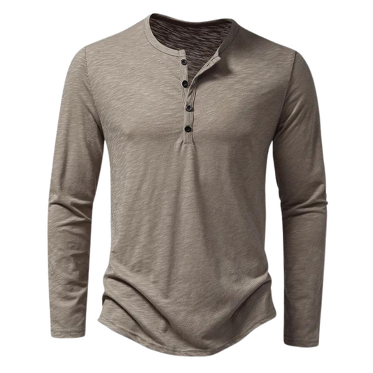 Comoda t-shirt in cotone a maniche lunghe da uomo