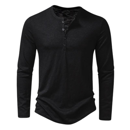 Comoda t-shirt in cotone a maniche lunghe da uomo