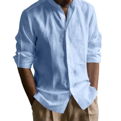Camicia con Collo alla Coreana da Uomo
