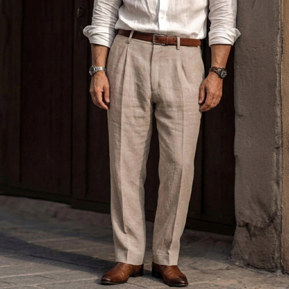 Pantalone da uomo a vita alta in stile vintage