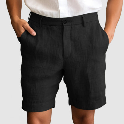 Comodi shorts in cotone e lino da uomo