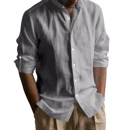Camicia con Collo alla Coreana da Uomo