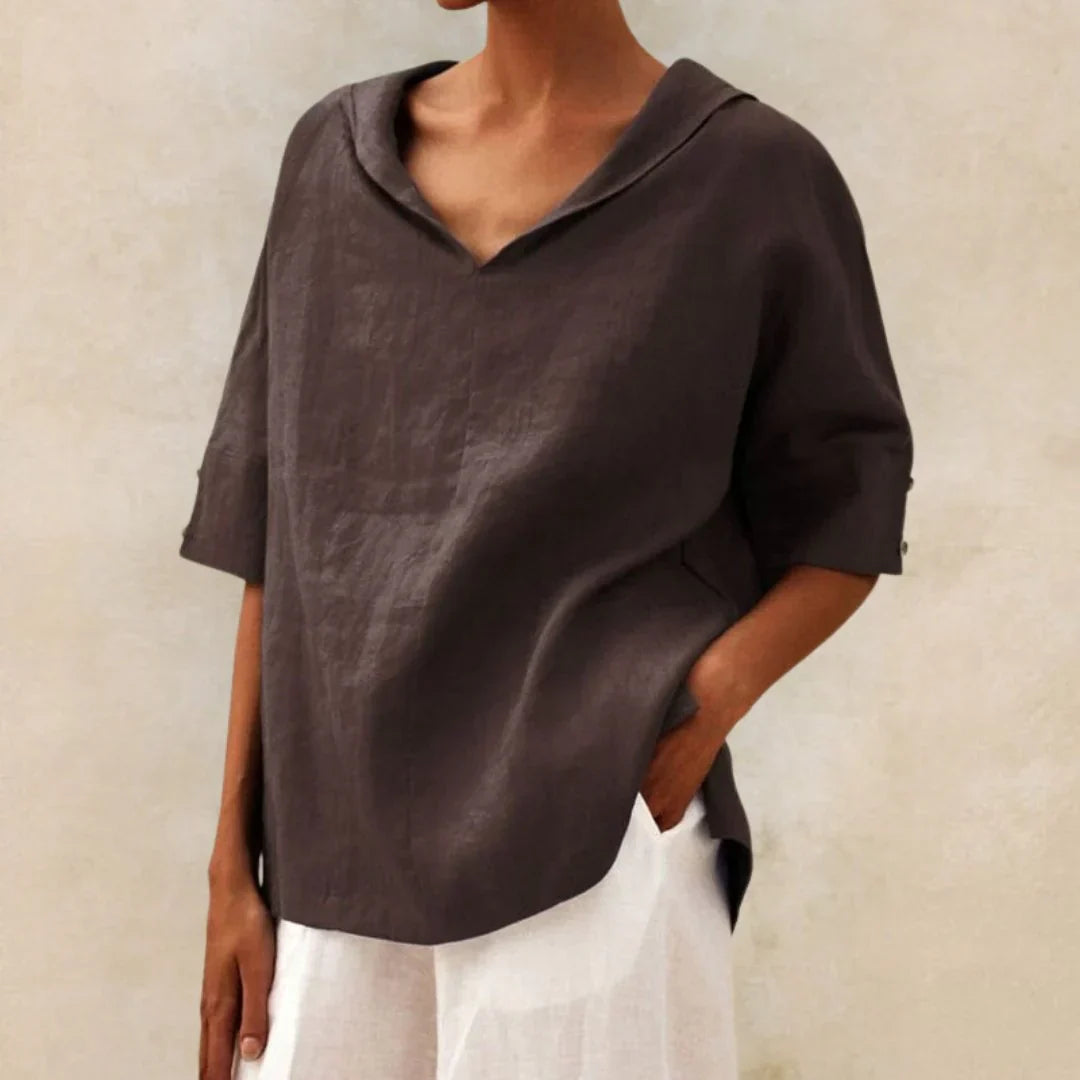 Camicia estiva in lino da donna