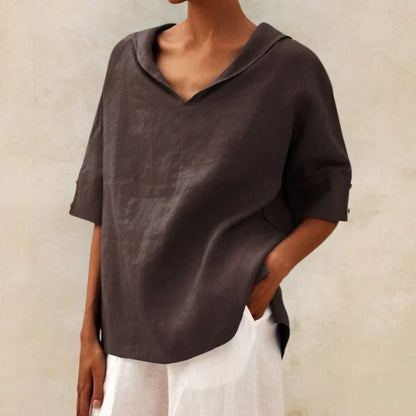 Camicia estiva in lino da donna