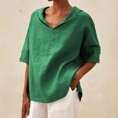 Camicia estiva in lino da donna