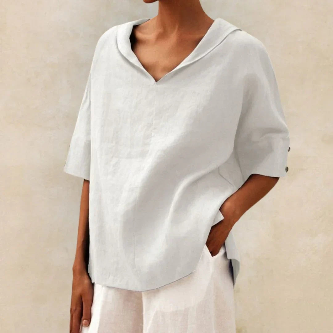 Camicia estiva in lino da donna