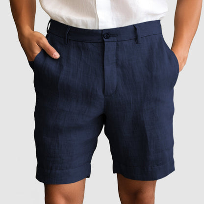 Comodi shorts in cotone e lino da uomo